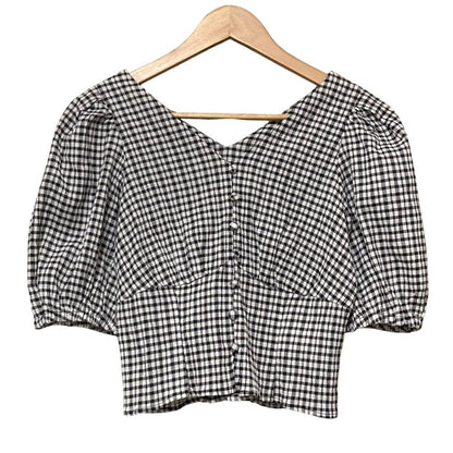 ハーリップトゥ Puff Sleeve Checked セットアップ