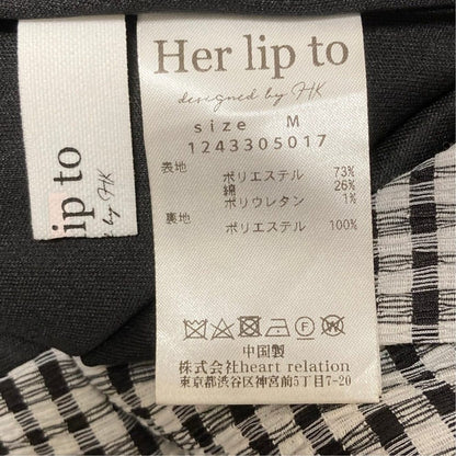 ハーリップトゥ Puff Sleeve Checked セットアップ