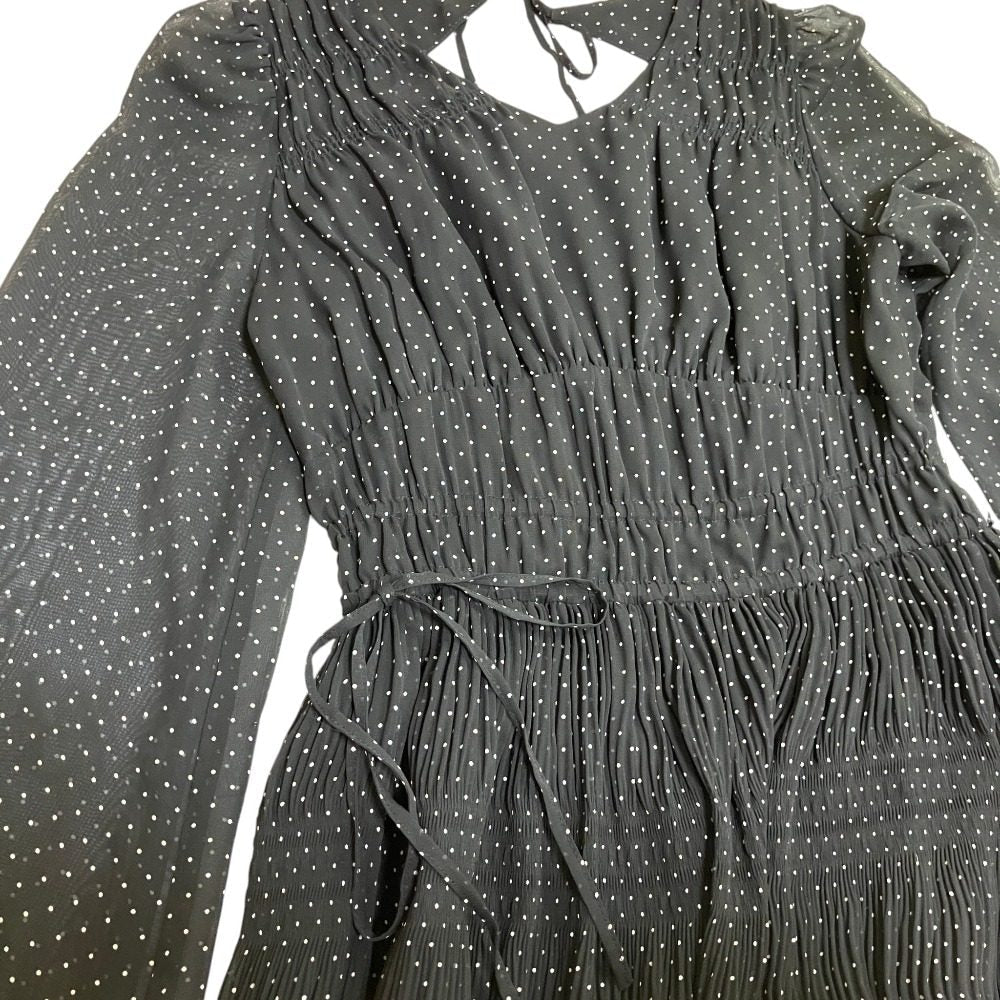ハーリップトゥ Majolica Pleated Chiffon ロングワンピース