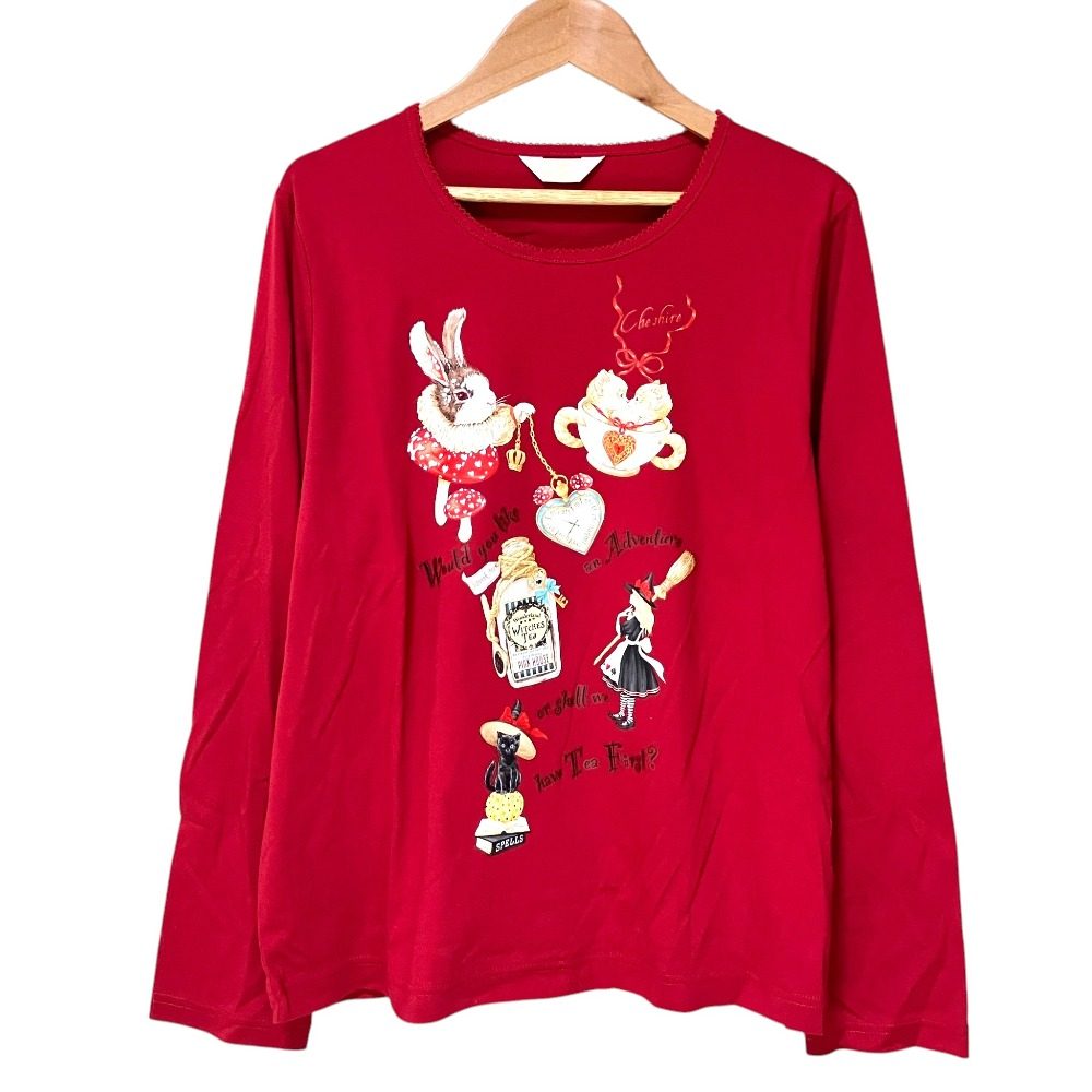 ピンクハウス ハロウィーンワンダーランドプリントコットン長袖Tシャツ