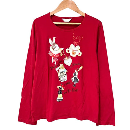 ピンクハウス ハロウィーンワンダーランドプリントコットン長袖Tシャツ