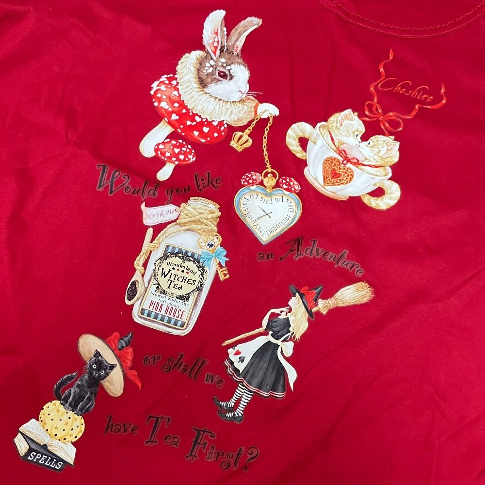 ピンクハウス ハロウィーンワンダーランドプリントコットン長袖Tシャツ