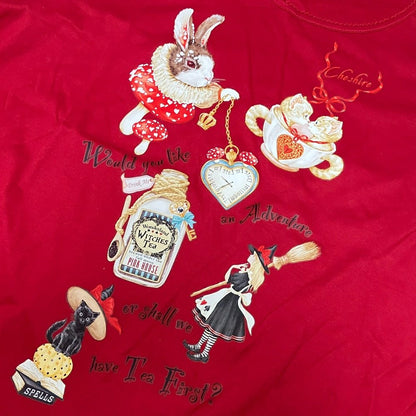 ピンクハウス ハロウィーンワンダーランドプリントコットン長袖Tシャツ