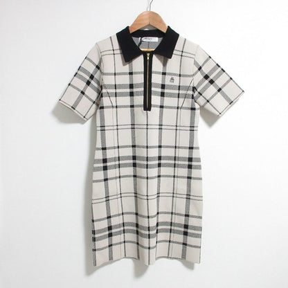 ハーリップトゥ Trois Logo Knit ミニワンピース