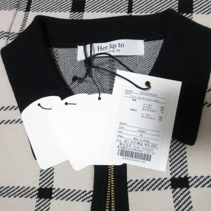 ハーリップトゥ Trois Logo Knit ミニワンピース