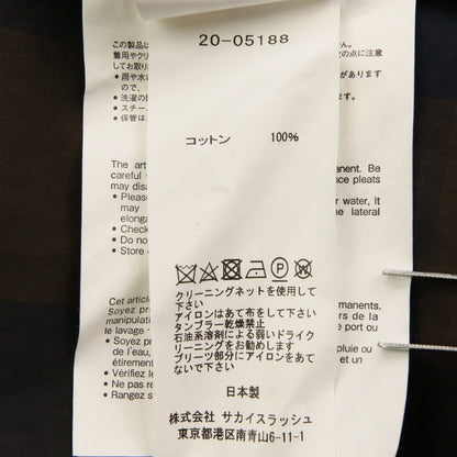 サカイ コットンチェックロングシャツワンピース