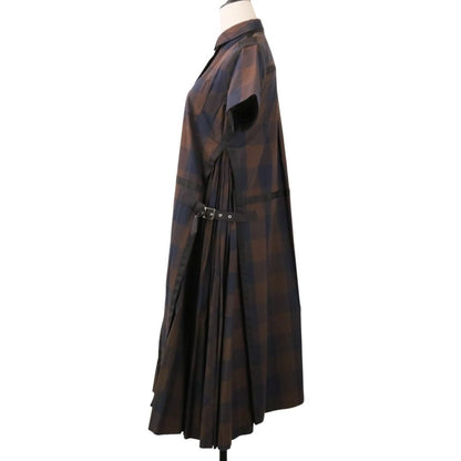 サカイ コットンチェックロングシャツワンピース