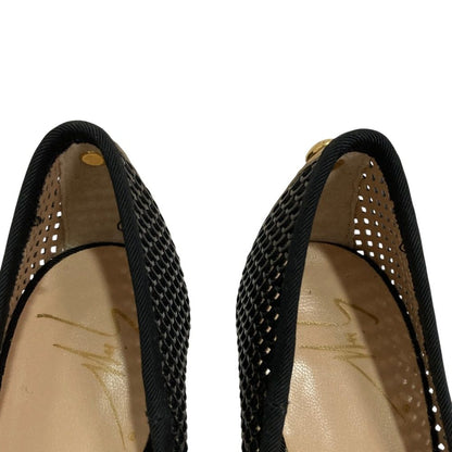 ジュゼッペザノッティ メッシュレザーオープントゥパンプス