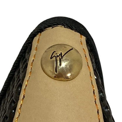 ジュゼッペザノッティ メッシュレザーオープントゥパンプス