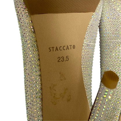 スタッカート ラインストーンポインテッドトゥパンプス