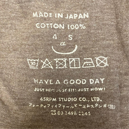 フォーティファイブアール ホリーグロゴプリント90845星コットンロングスリーブTシャツ