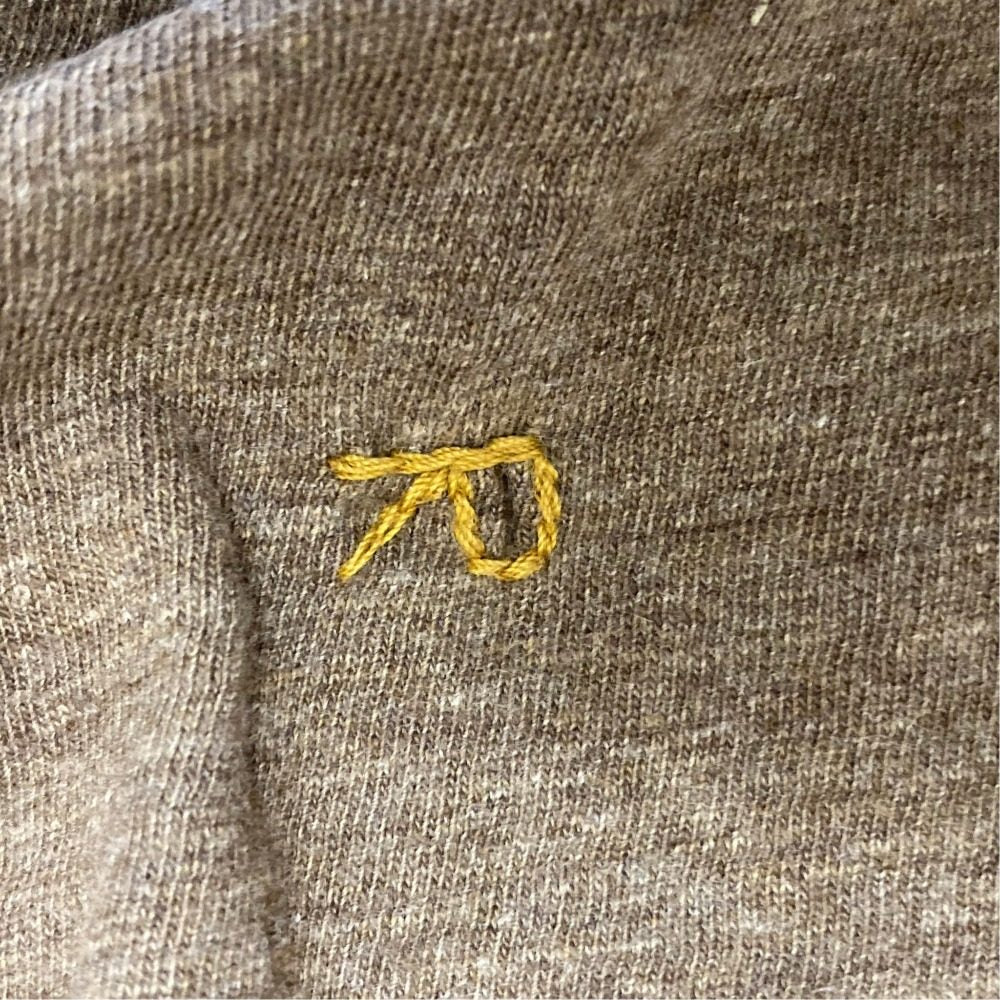 フォーティファイブアール ホリーグロゴプリント90845星コットンロングスリーブTシャツ
