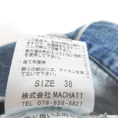 MACHATTハイウエストタックデニムジーンズ