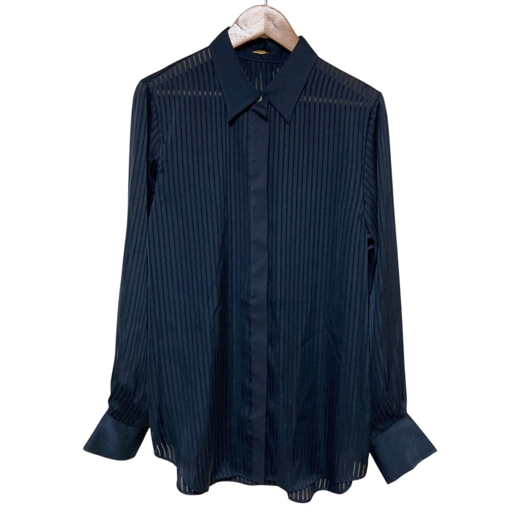 リジエール Stripe Sheer シルクシャツ