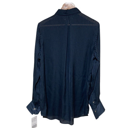 リジエール Stripe Sheer シルクシャツ
