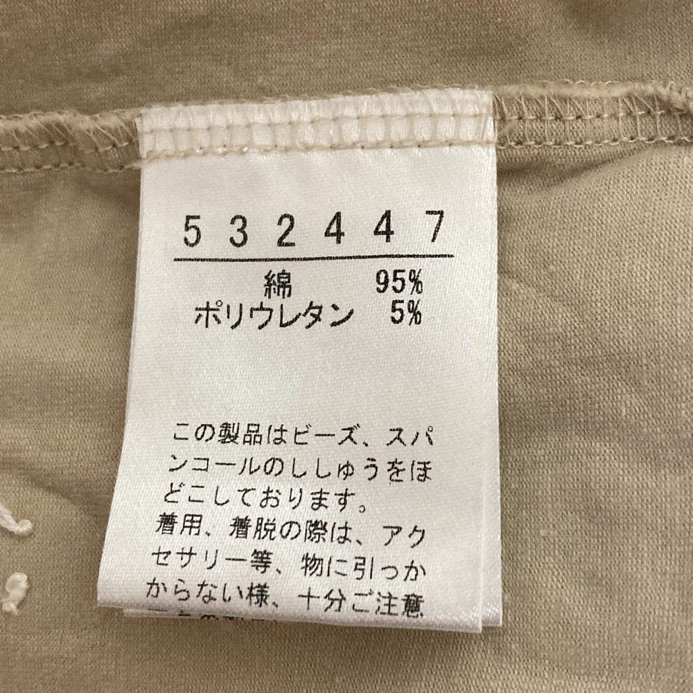 オレボレブラアルベロベロ ビーズ刺繍Vネック七分袖カットソー
