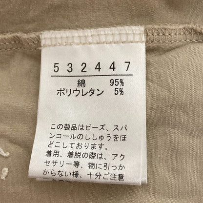 オレボレブラアルベロベロ ビーズ刺繍Vネック七分袖カットソー