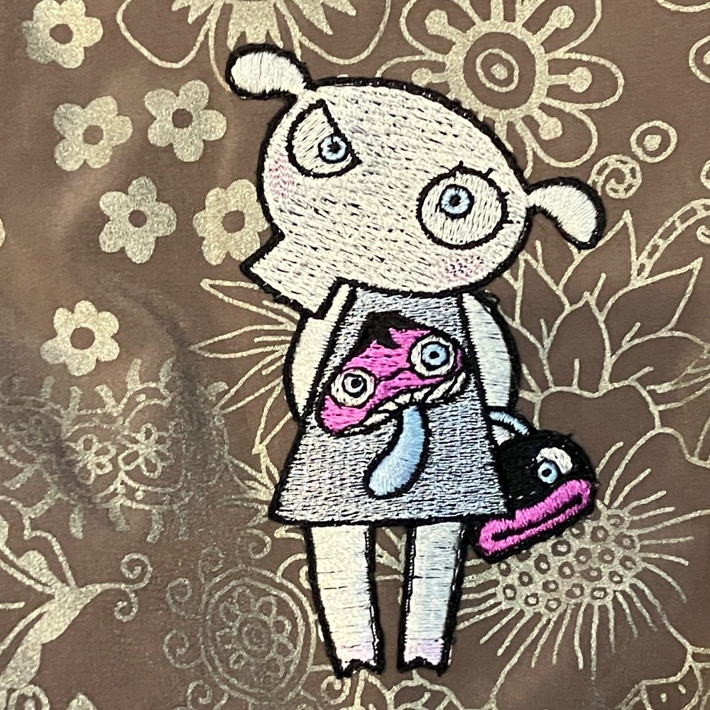 オレボレブラアルベロベロ 刺繍プリントロングスリーブワンピース