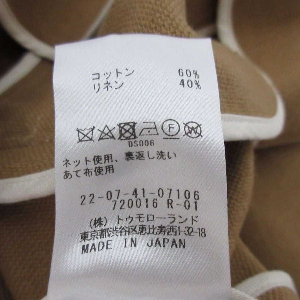 デプレ コットンリネンキャンバスクルーネックジャケット