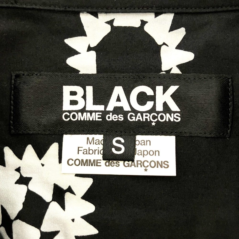 ブラックコムデギャルソン 総柄フリル長袖シャツ