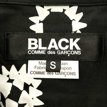 ブラックコムデギャルソン 総柄フリル長袖シャツ