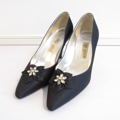 グッチ Bijou Flower Motif Pumps