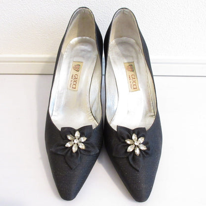 グッチ Bijou Flower Motif Pumps