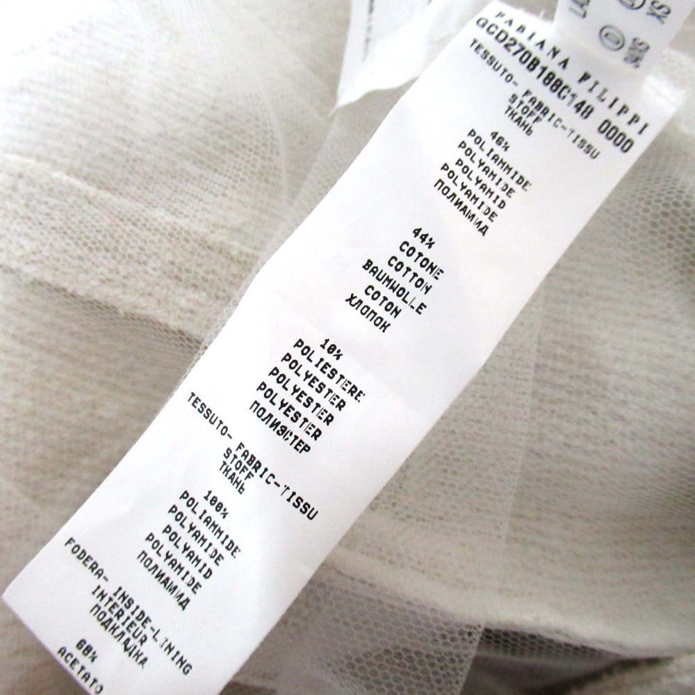 ファビアナフィリッピ スパンコール ロング ジレ ベスト ウール