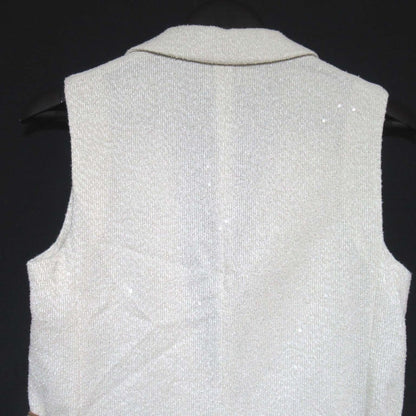 ファビアナフィリッピ スパンコール ロング ジレ ベスト ウール
