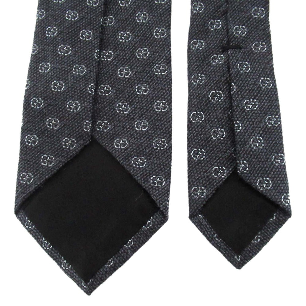 グッチ GG パターン シルク ウール ネクタイ