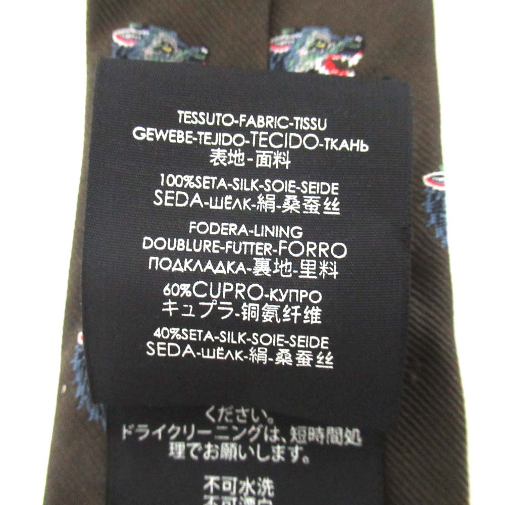 グッチ ウルフ ジャカード シルク ネクタイ