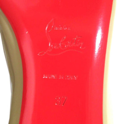 クリスチャン ルブタン パテント レザー ポインテッド トゥ フラット パンプス