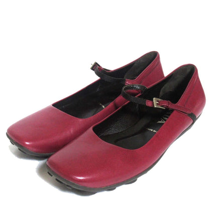 プラダ レザー メリー ジェーン フラット シューズ