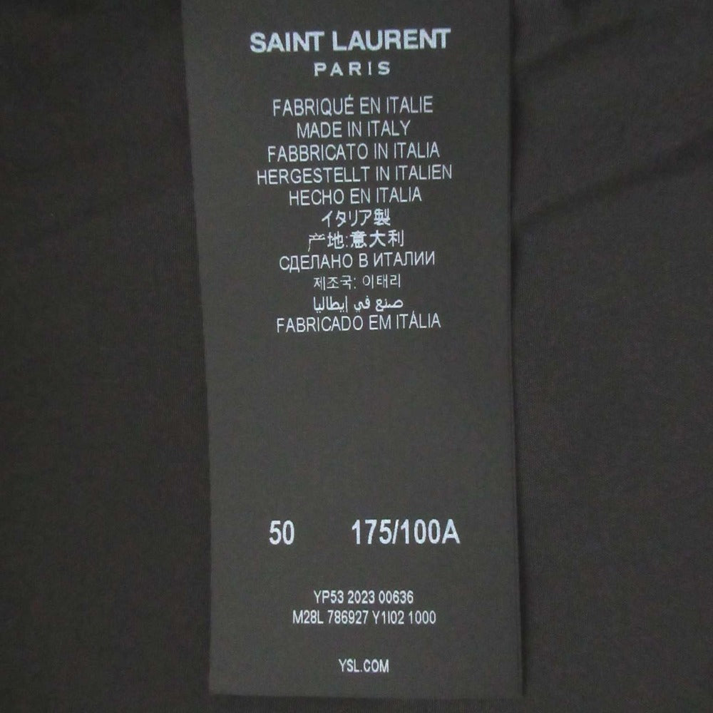 サンローラン パリ シルク ダブルブレスト チェスター コート