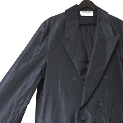 サンローラン パリ シルク ダブルブレスト チェスター コート