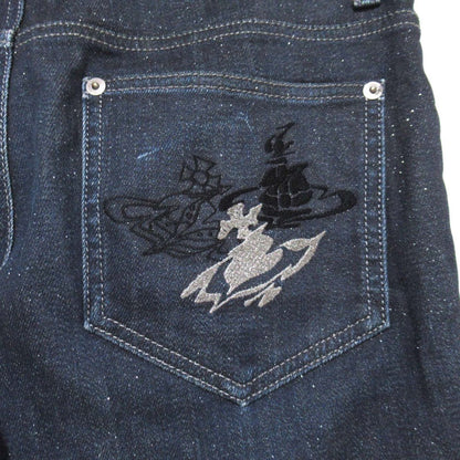 ヴィヴィアン ウエストウッド MAN オーブ 刺繍 ストレッチ デニム パンツ