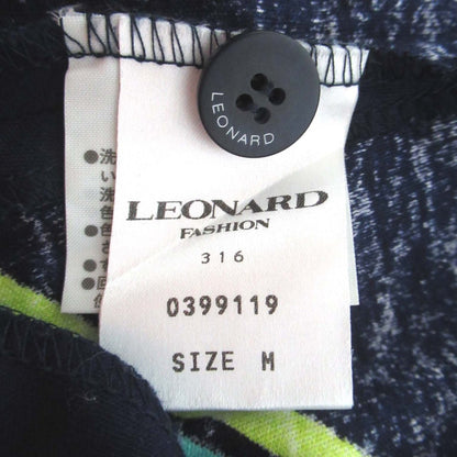 レオナールファッション フラワープリントオープンカラーブラウス