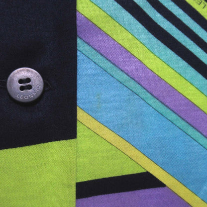 レオナールファッション フラワープリントオープンカラーブラウス