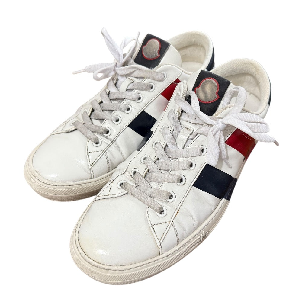 モンクレール トリコロール ライン レザー スニーカー