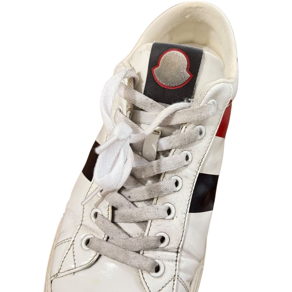 モンクレール トリコロール ライン レザー スニーカー