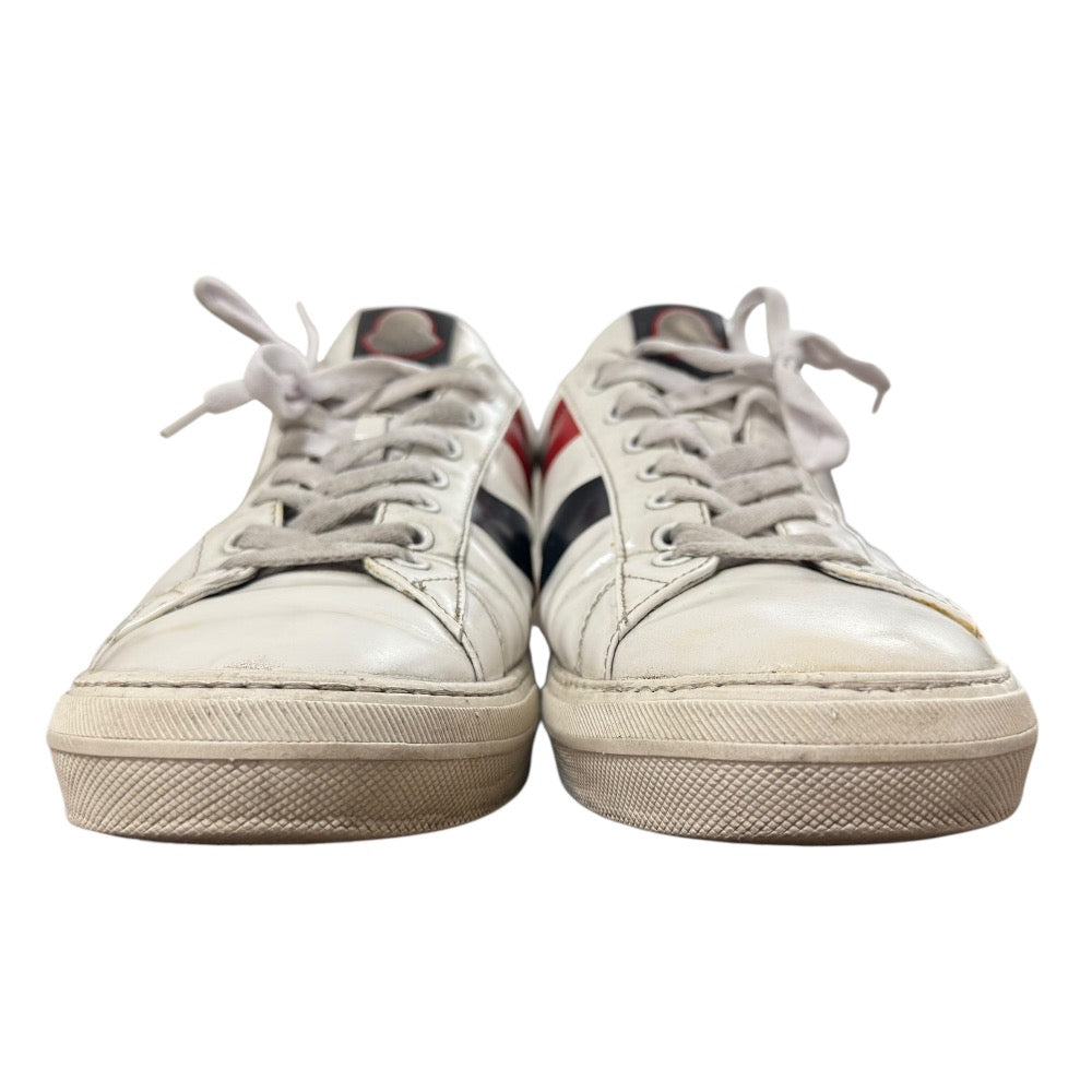 モンクレール トリコロール ライン レザー スニーカー