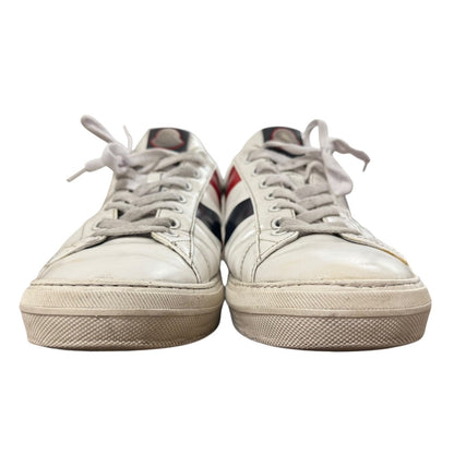 モンクレール トリコロール ライン レザー スニーカー