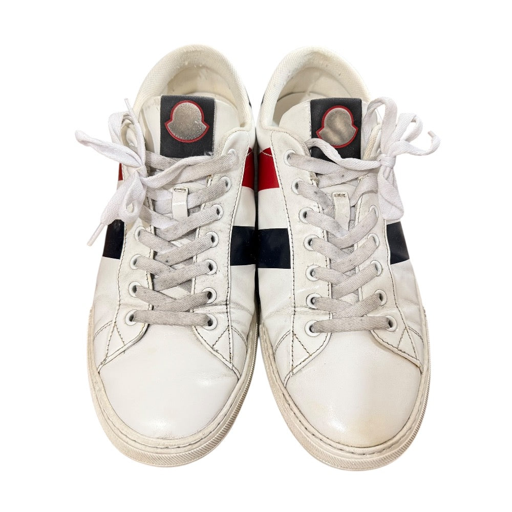 モンクレール トリコロール ライン レザー スニーカー