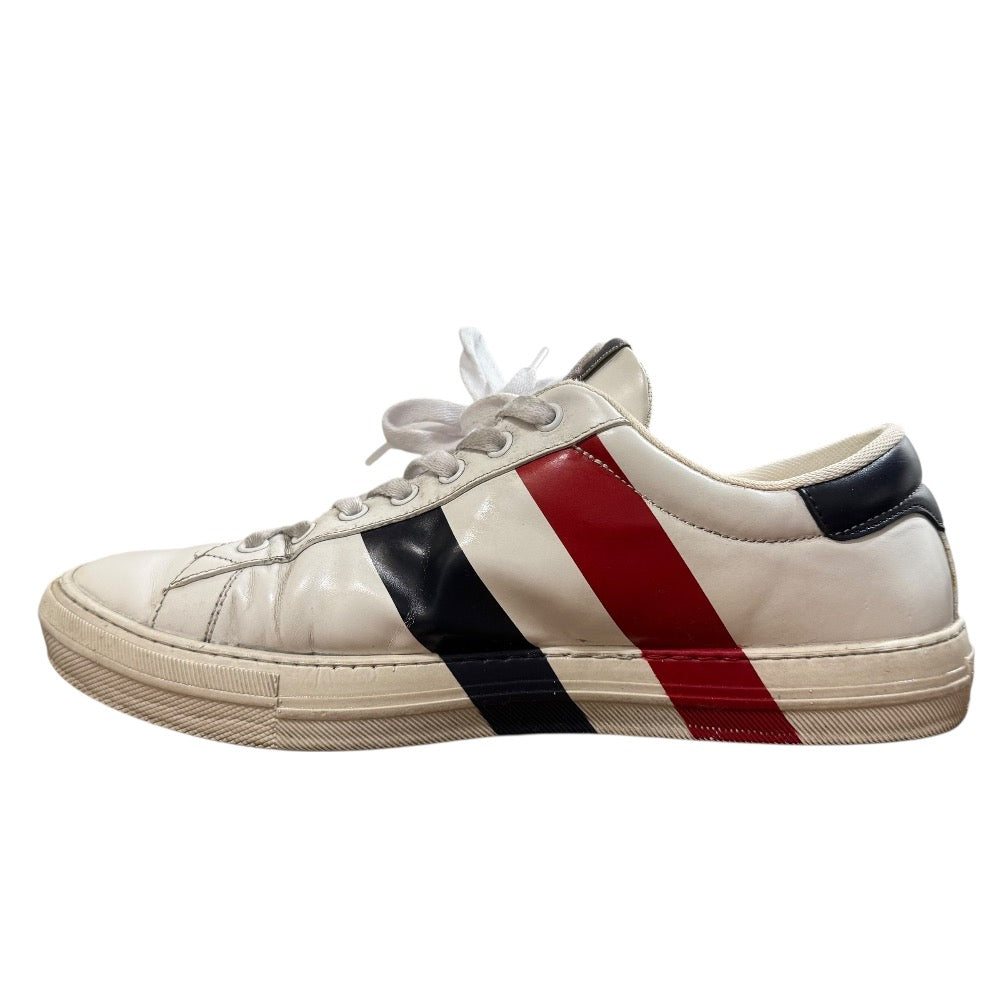 モンクレール トリコロール ライン レザー スニーカー