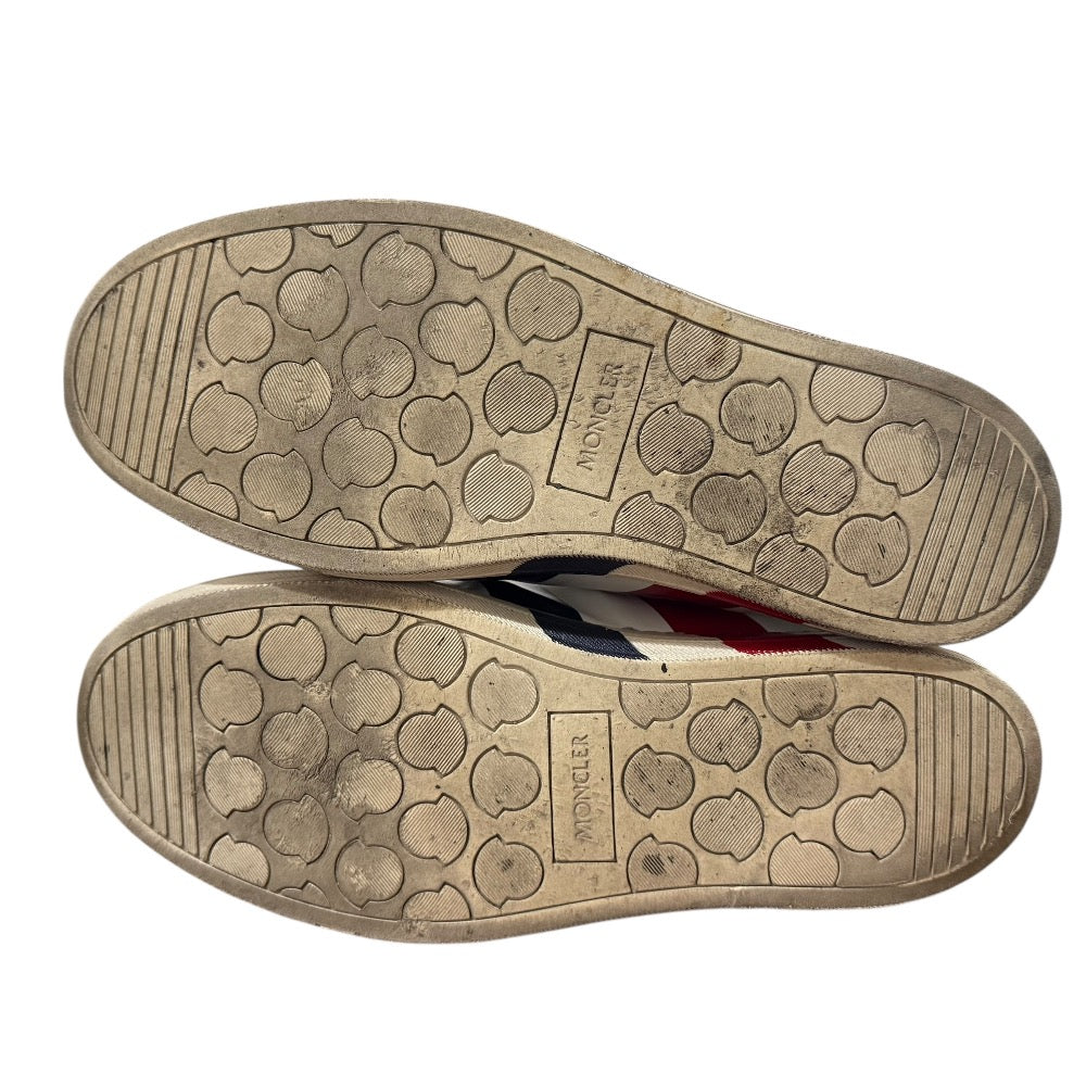 モンクレール トリコロール ライン レザー スニーカー