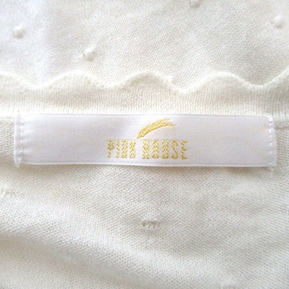 PINK HOUSE スカラップドットニットカーディガン