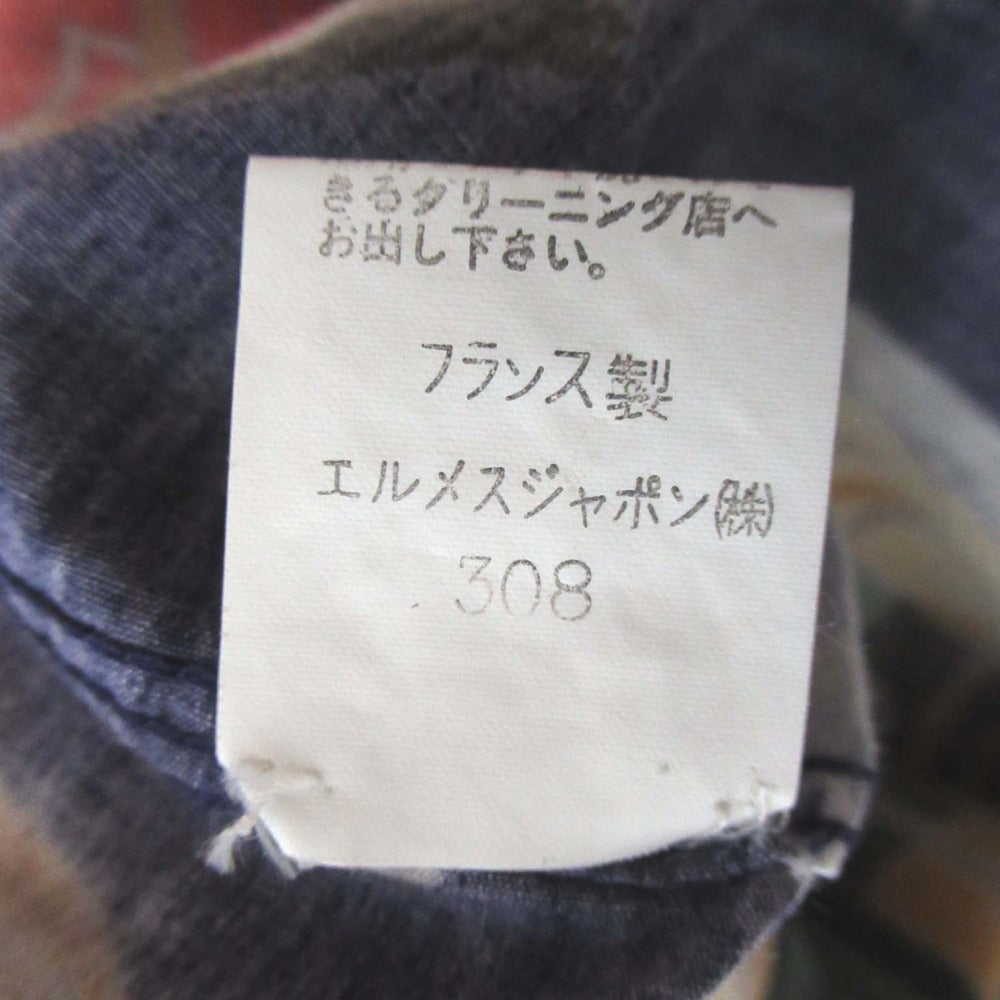 エルメス ECURIES スカーフ柄シャツ38