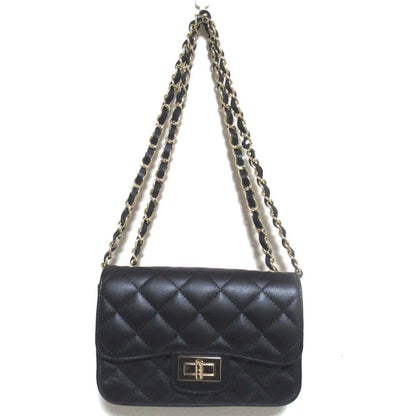 AULENTTI レザーキルティングチェーンショルダーバッグ
