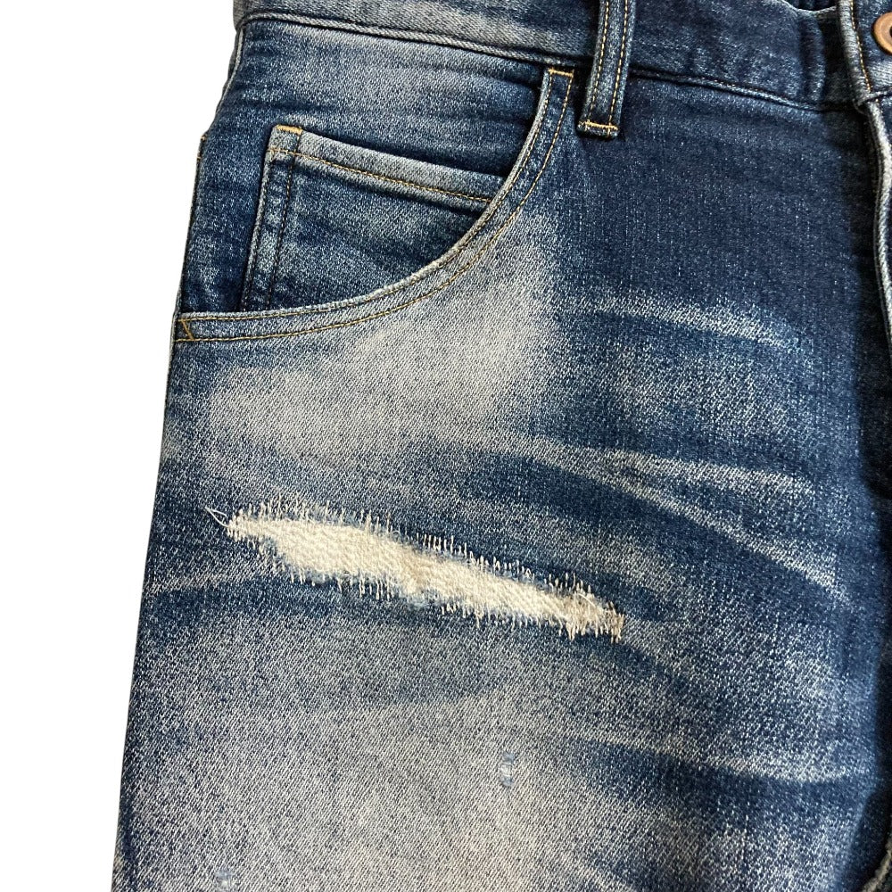 wjk tight knit-denim パンツ