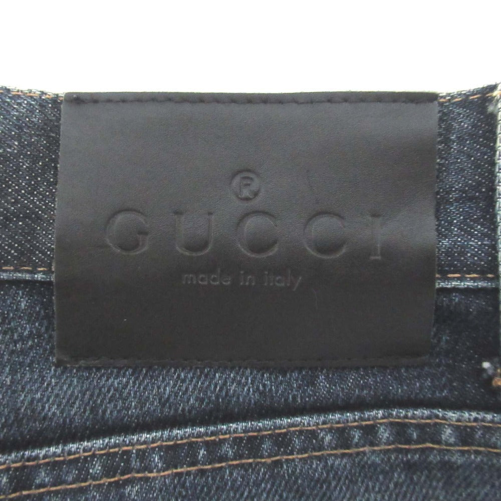 グッチ フラワーエンブロイダリー デニムパンツ